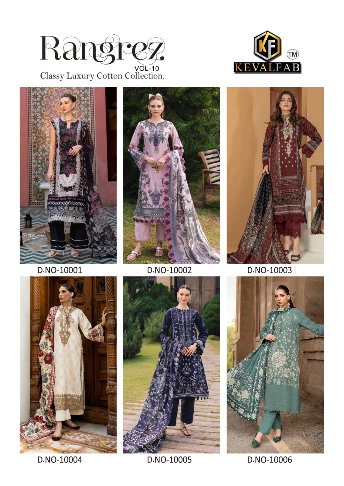 Rangrez Vol 10 Classy Luxury Cotton Collection Keval Fab Karachi Salwar Suits Wholesale Rate