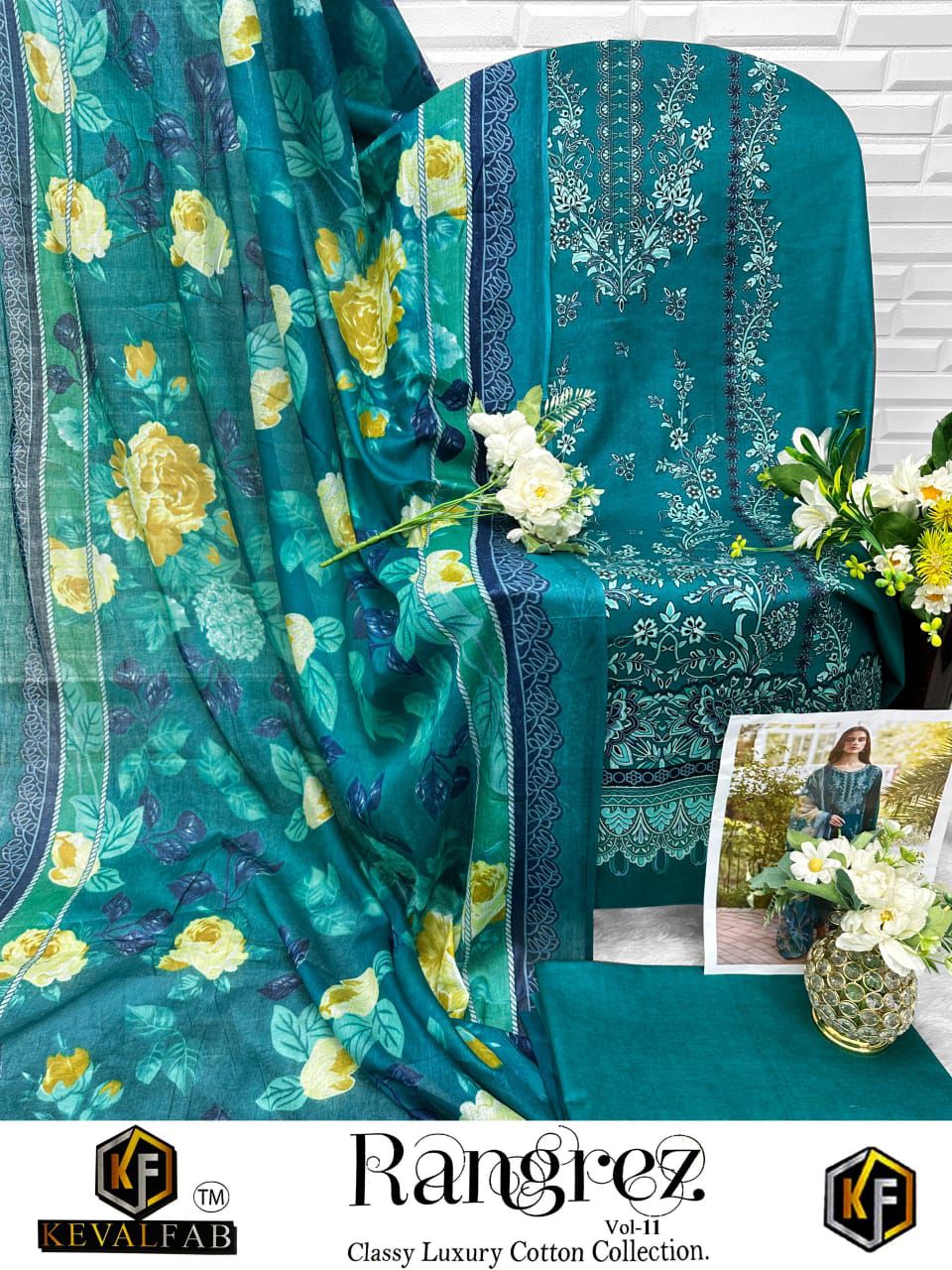 Rangrez Vol 11 Classy Luxury Cotton Collection Keval Fab Karachi Salwar Suits Manufacturer Gujarat