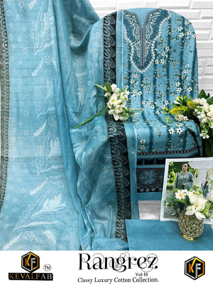 Rangrez Vol 11 Classy Luxury Cotton Collection Keval Fab Karachi Salwar Suits Manufacturer Gujarat