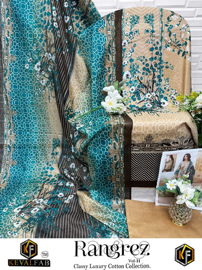 Rangrez Vol 11 Classy Luxury Cotton Collection Keval Fab Karachi Salwar Suits Manufacturer Gujarat