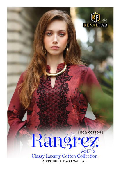 Rangrez Vol 12 Keval Fab Cotton Karachi Salwar Suits Wholesale Price