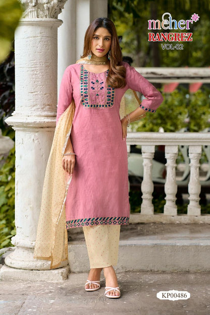 Rangrez Vol 2 Meher Dobby Readymade Pant Style Suits Wholesaler India
