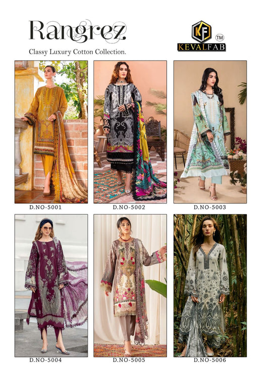 Rangrez Vol 5 Keval Fab Cotton Karachi Salwar Suits Manufacturer India