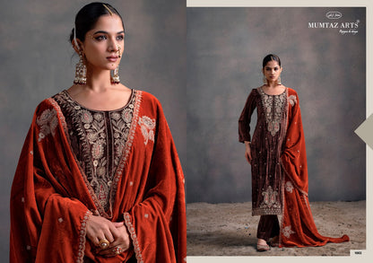 Rangreza Mumtaz Arts Crush Velvet Suits Wholesale Rate