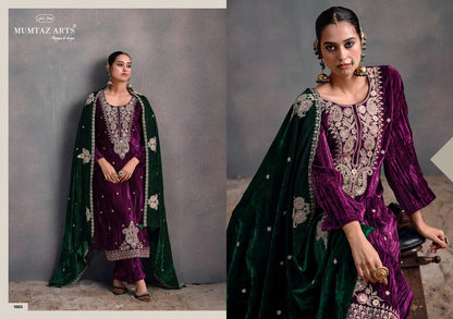 Rangreza Mumtaz Arts Crush Velvet Suits Wholesale Rate