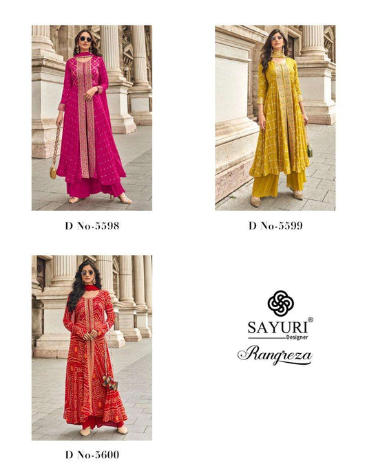 Rangreza Sayuri Georgette Readymade Plazzo Style Suits Supplier Gujarat