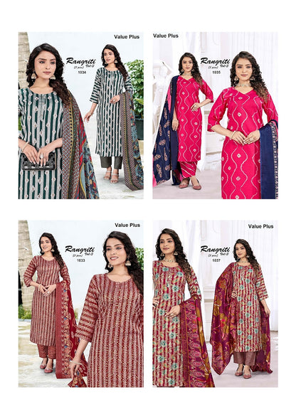Rangriti Vol 3 Value Plus Rayon Readymade Pant Style Suits Wholesale Rate
