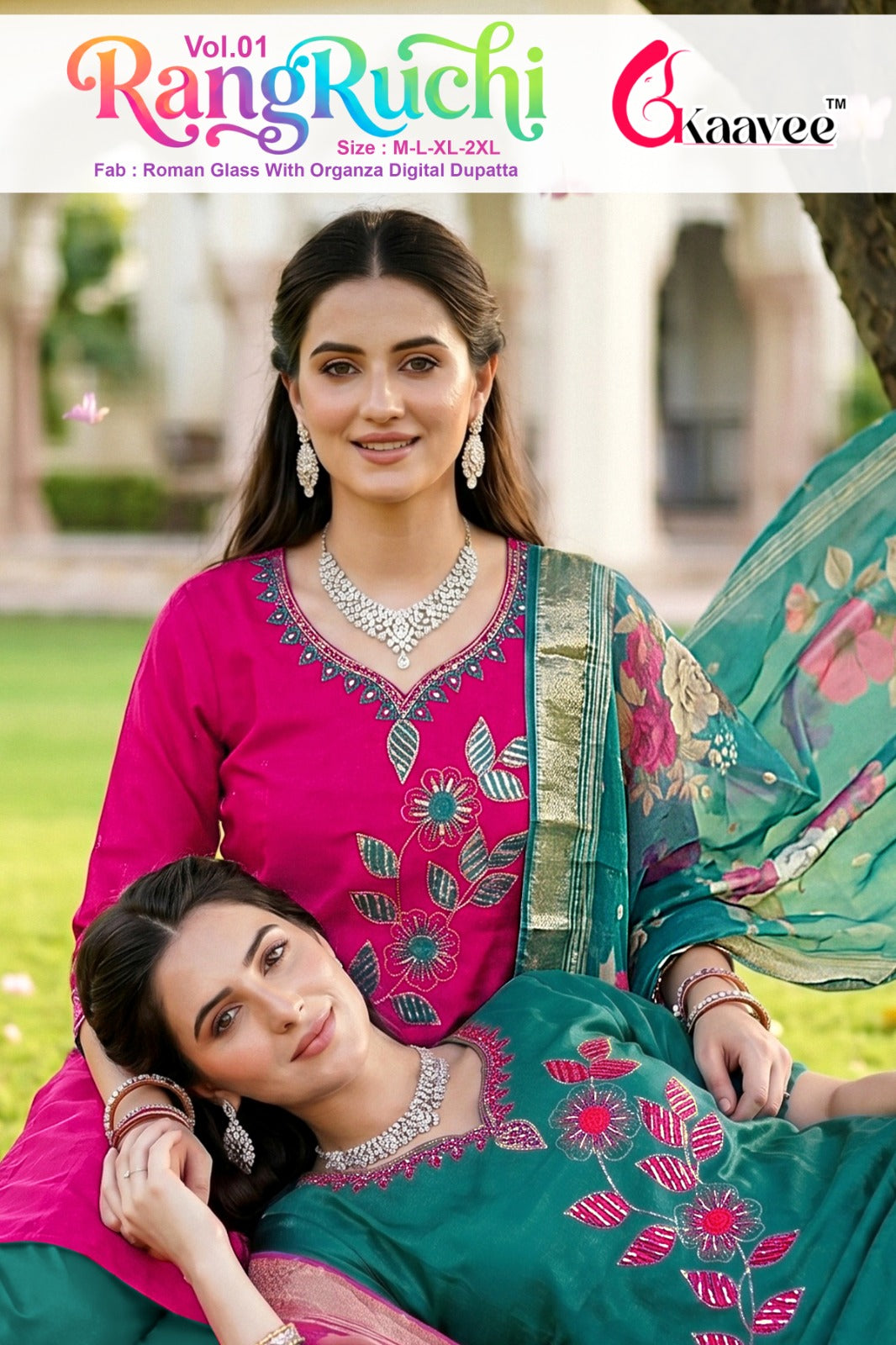 Rangruchi Vol 1 Kaavee Roman Readymade Pant Style Suits Wholesale Price