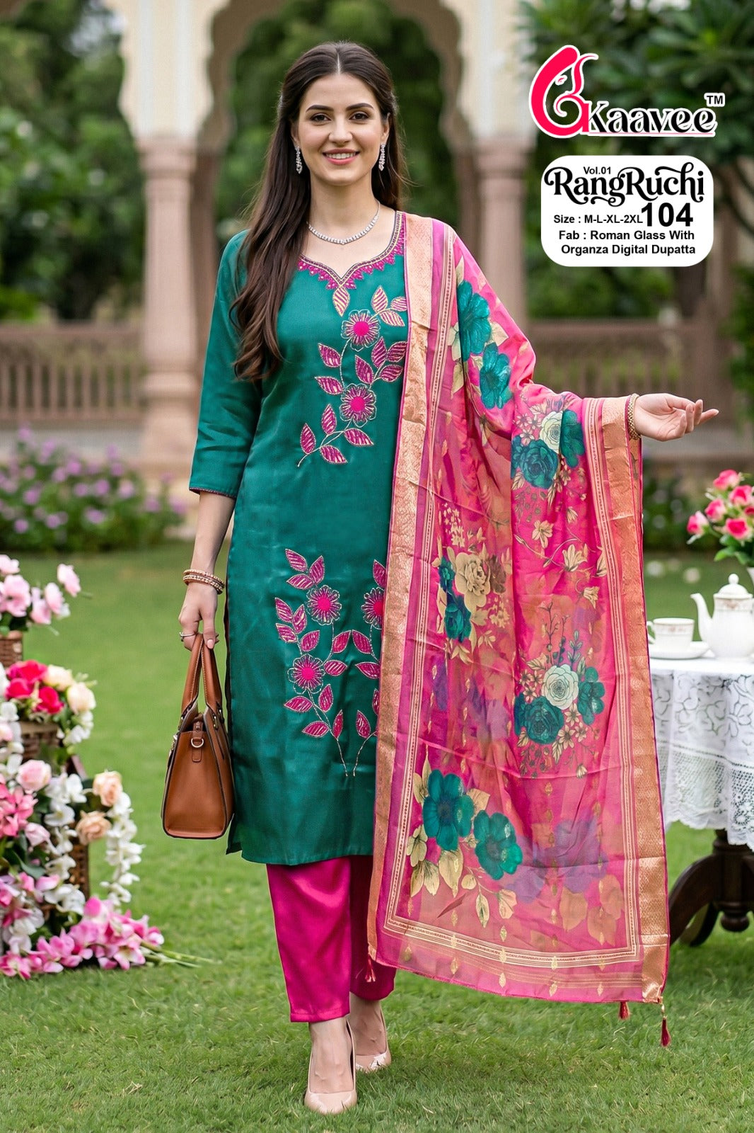 Rangruchi Vol 1 Kaavee Roman Readymade Pant Style Suits Wholesale Price