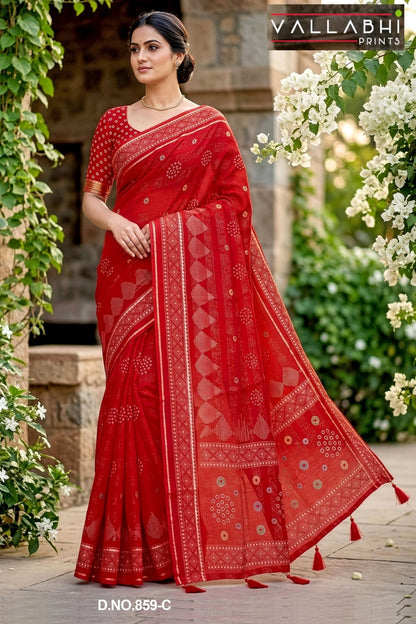 Rangvati Vallabhi Prints Cotton Sarees Supplier