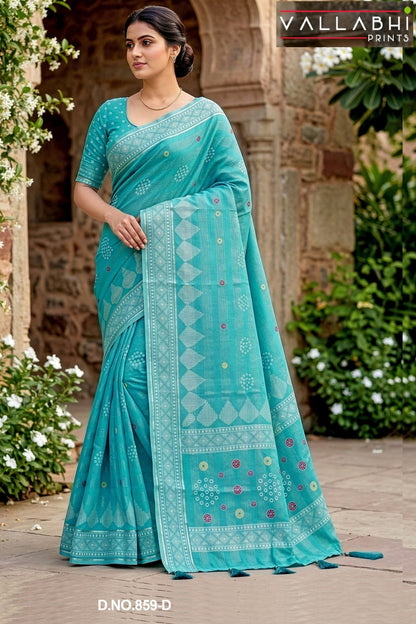 Rangvati Vallabhi Prints Cotton Sarees Supplier