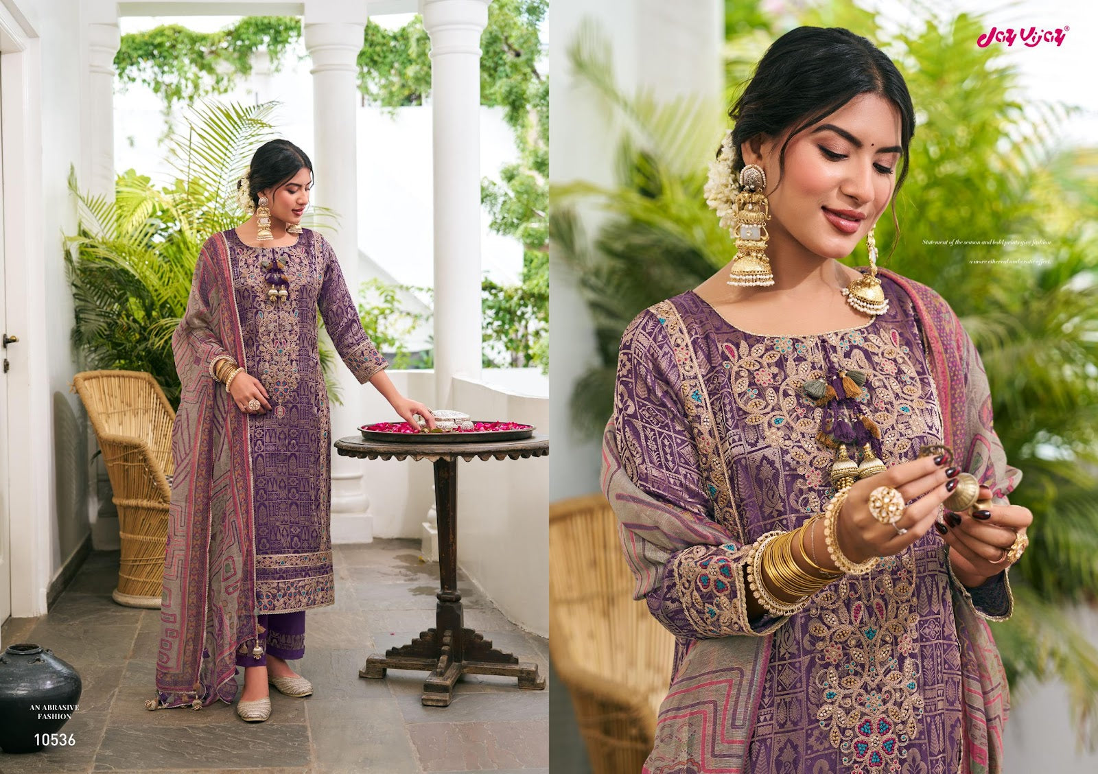 Rani Baagh Jay Vijay Pant Style Suits Wholesaler Ahmedabad