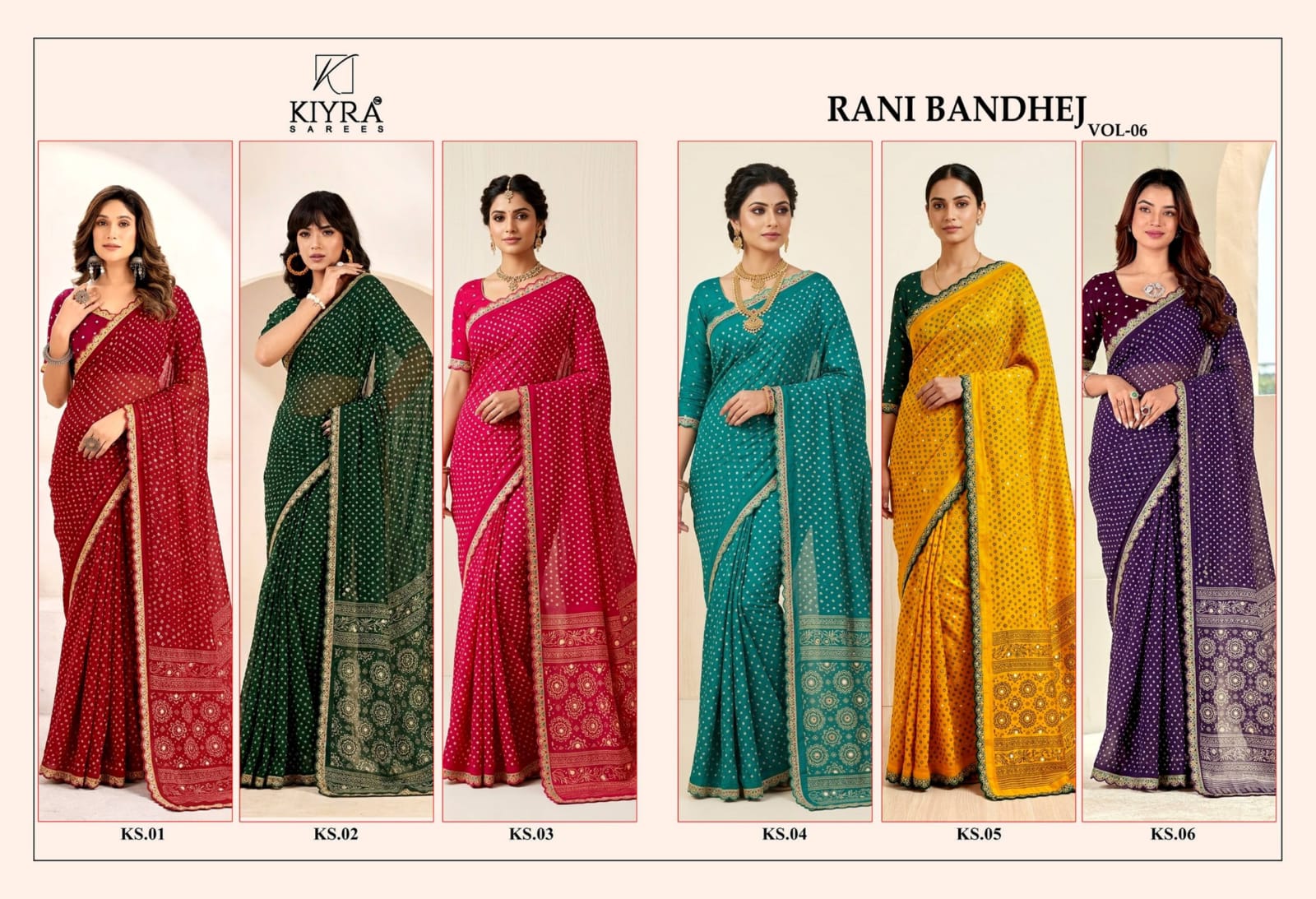 Rani Bandhej Vol 6 Kiyra Georgette Sarees Manufacturer