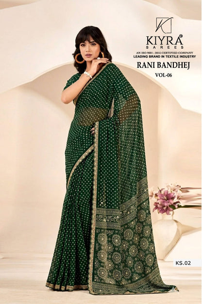 Rani Bandhej Vol 6 Kiyra Georgette Sarees Manufacturer