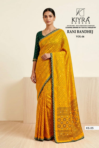 Rani Bandhej Vol 6 Kiyra Georgette Sarees Manufacturer