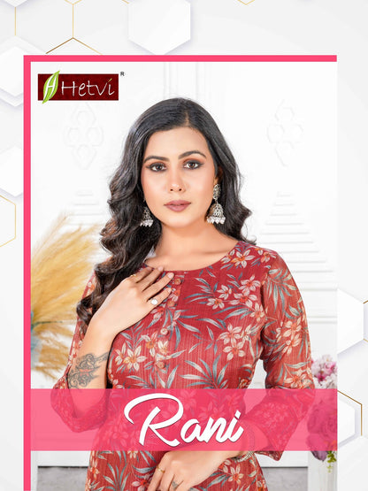 Rani Hetvi Erode Silk Anarkali Kurtis Manufacturer