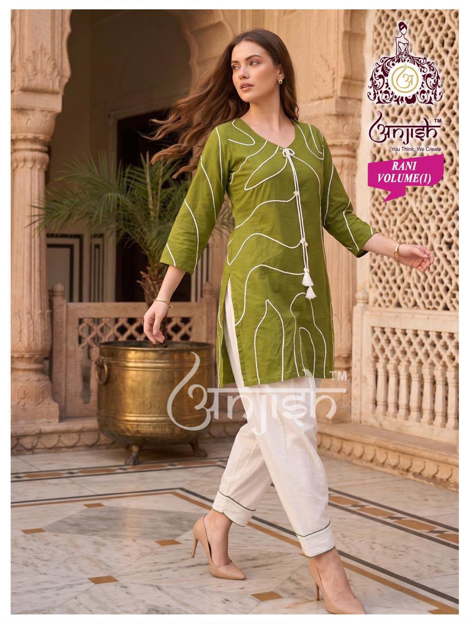 Rani Vol 1 Farsi Salwar Anjish Reyon Kurti Bottom Set Supplier Gujarat