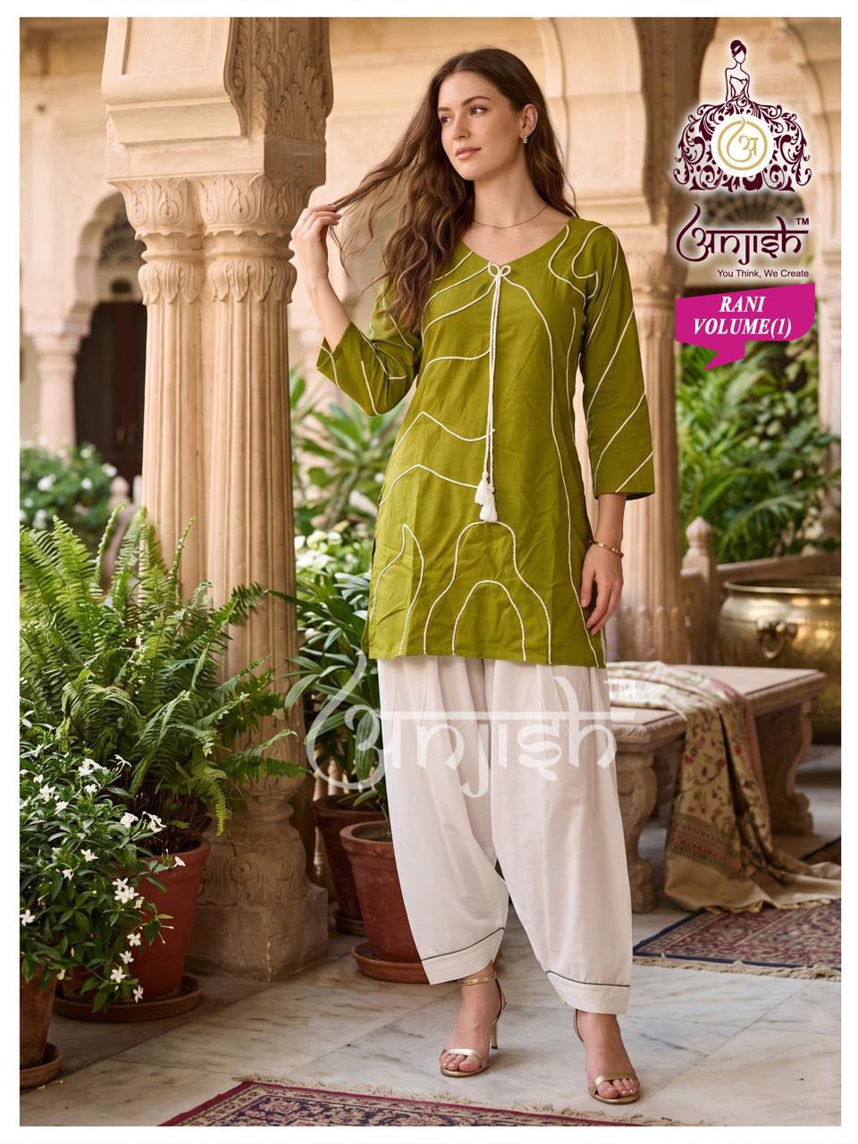Rani Vol 1 Farsi Salwar Anjish Reyon Kurti Bottom Set Supplier Gujarat