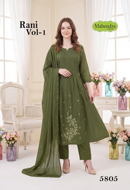 Rani Vol 1 Mahendra Fashion Chanderi Readymade Anarkali Suits Manufacturer India