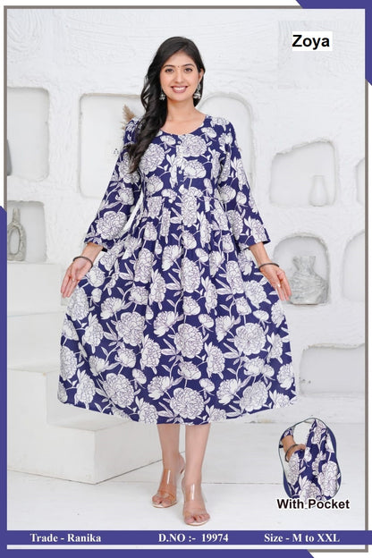 Ranika Zoya Rayon Kurti With Pocket Wholesaler India