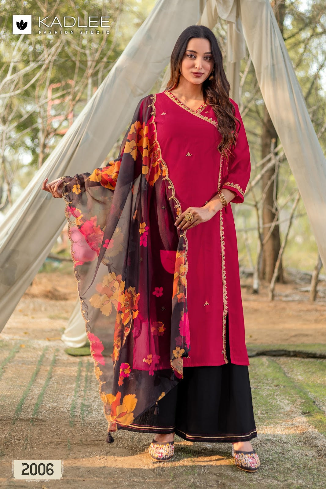 Ranisa Kadlee Viscose Weaving Readymade Plazzo Style Suits Wholesaler Ahmedabad