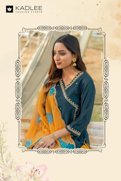 Ranisa Kadlee Viscose Weaving Readymade Plazzo Style Suits Wholesaler Ahmedabad