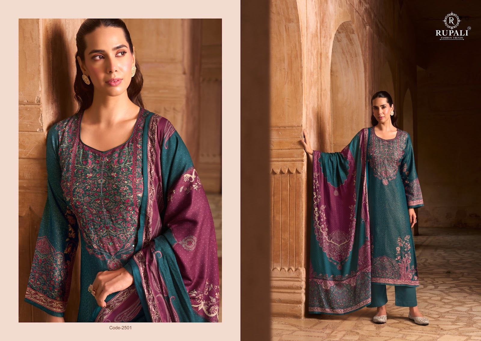 Ranjeeta Rupali Viscose Pashmina Suits Exporter Gujarat