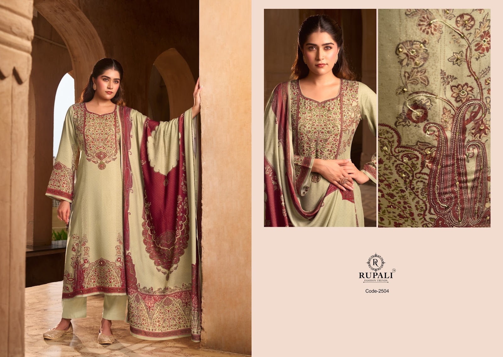 Ranjeeta Rupali Viscose Pashmina Suits Exporter Gujarat