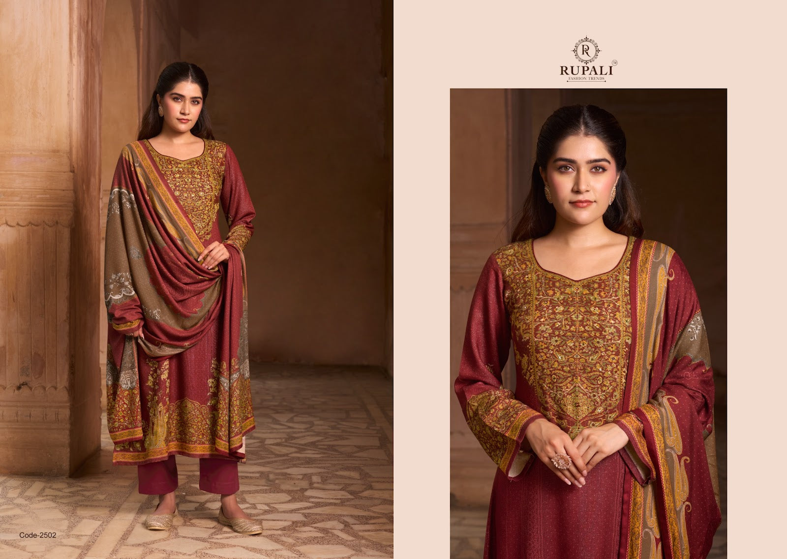 Ranjeeta Rupali Viscose Pashmina Suits Exporter Gujarat