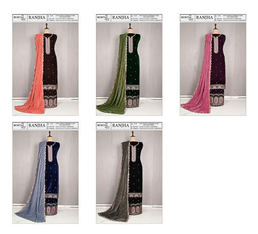 Ranjha Mumtaz Arts Velvet Suits Wholesaler Ahmedabad