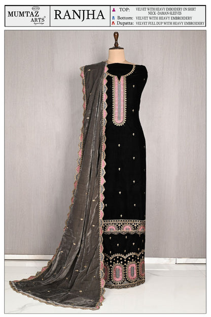 Ranjha Mumtaz Arts Velvet Suits Wholesaler Ahmedabad