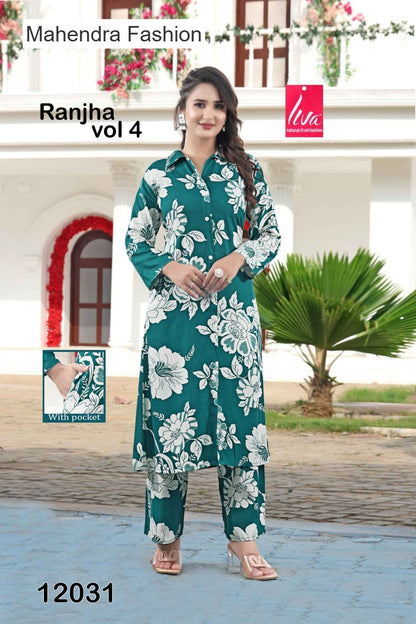 Ranjha Vol 4 Mahendra Fashion Liva Rayon Co Ord Set Exporter Gujarat