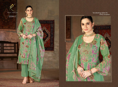 Ranjhan Vol 1 Rakhi Fashion Pure Bemberg Pant Style Suits Supplier Gujarat
