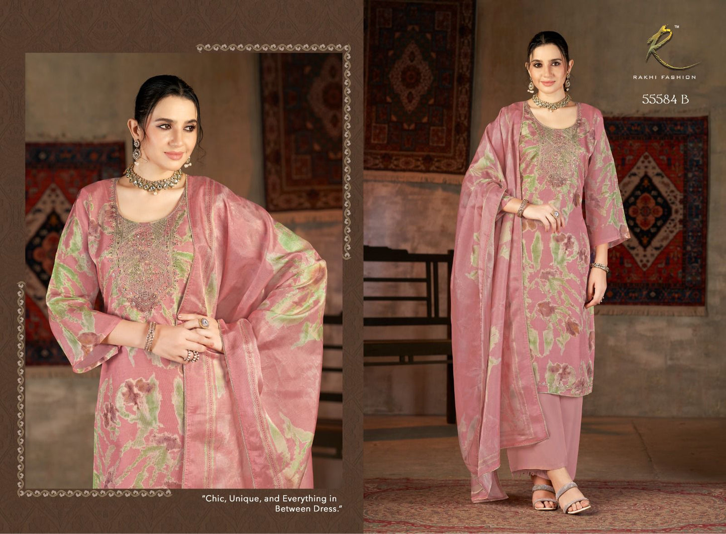 Ranjhan Vol 1 Rakhi Fashion Pure Bemberg Pant Style Suits Supplier Gujarat