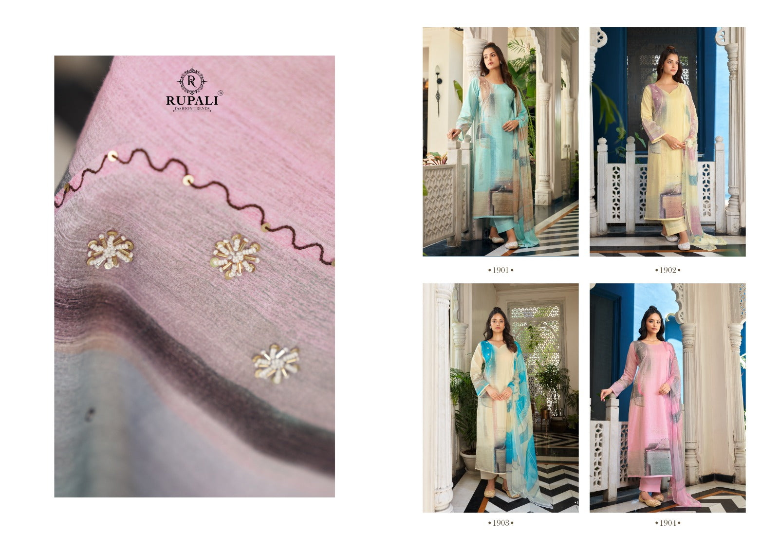 Ranjhanaa Rupali Lawn Cotton Pant Style Suits Supplier Ahmedabad