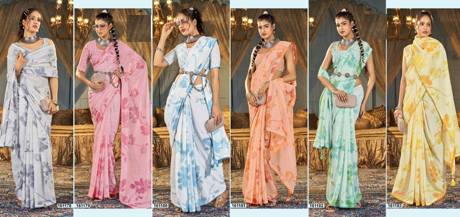 Ranjika Vallabhi Prints Brasso Sarees Supplier India