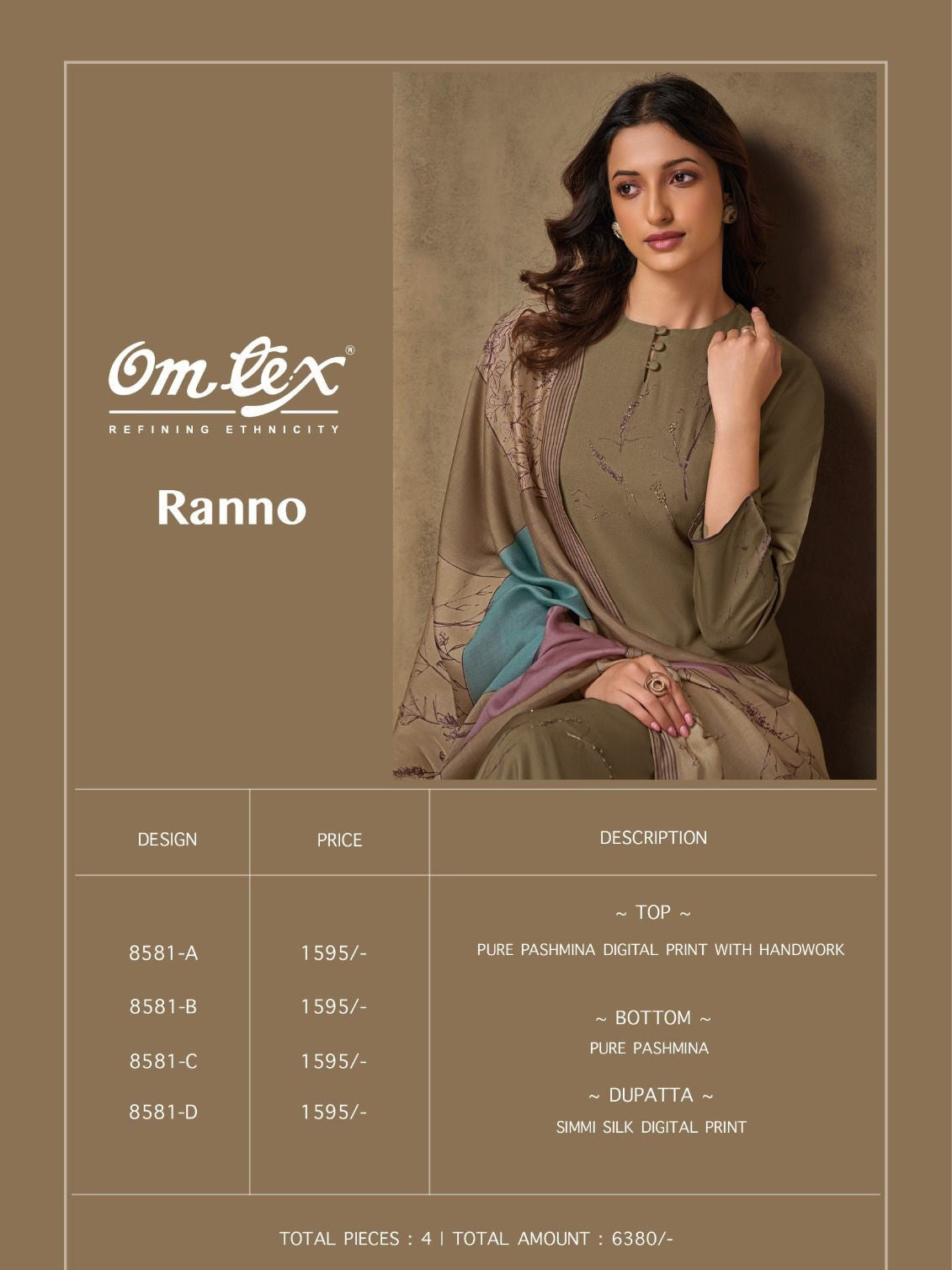 Ranno Omtex Pashmina Suits Wholesale Price