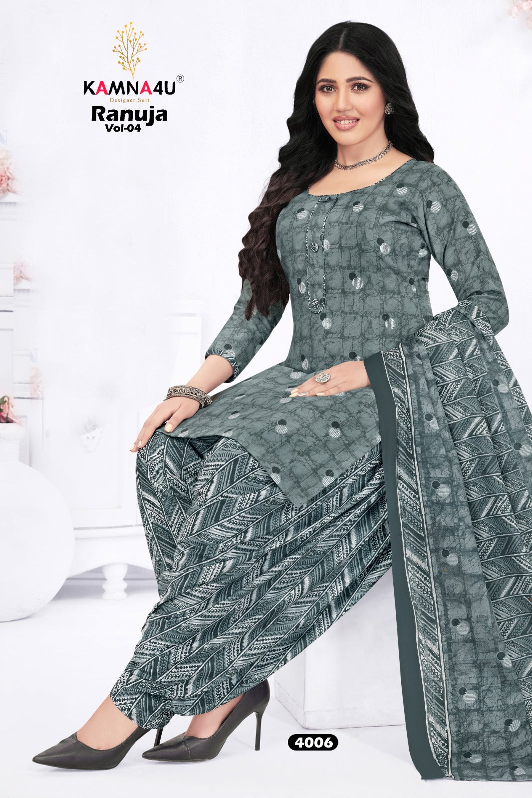 Ranuja Vol 4 With Lining Kamna4U Readymade Cotton Patiyala Suits Exporter