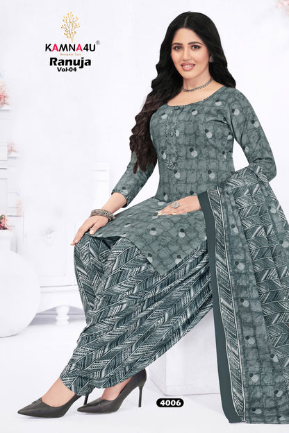 Ranuja Vol 4 With Lining Kamna4U Readymade Cotton Patiyala Suits Exporter