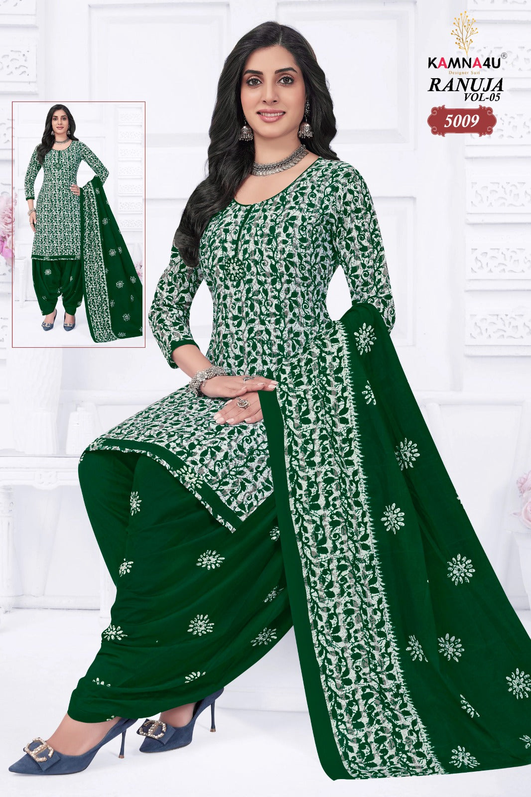 Ranuja Vol 5 Plus Size Kamna4U Readymade Cotton Patiyala Suits Wholesale Price