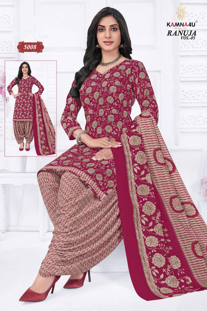 Ranuja Vol 5 Plus Size Kamna4U Readymade Cotton Patiyala Suits Wholesale Price