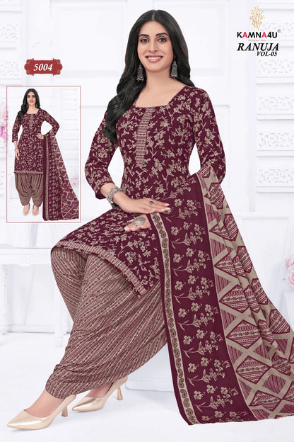 Ranuja Vol 5 Plus Size Kamna4U Readymade Cotton Patiyala Suits Wholesale Price