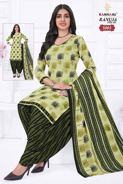 Ranuja Vol 5 With Lining Kamna4U Readymade Cotton Patiyala Suits Manufacturer India