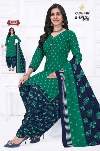 Ranuja Vol 5 With Lining Kamna4U Readymade Cotton Patiyala Suits Manufacturer India