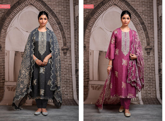 Ranya Naariti Silk Jacquard Pant Style Suits Wholesale