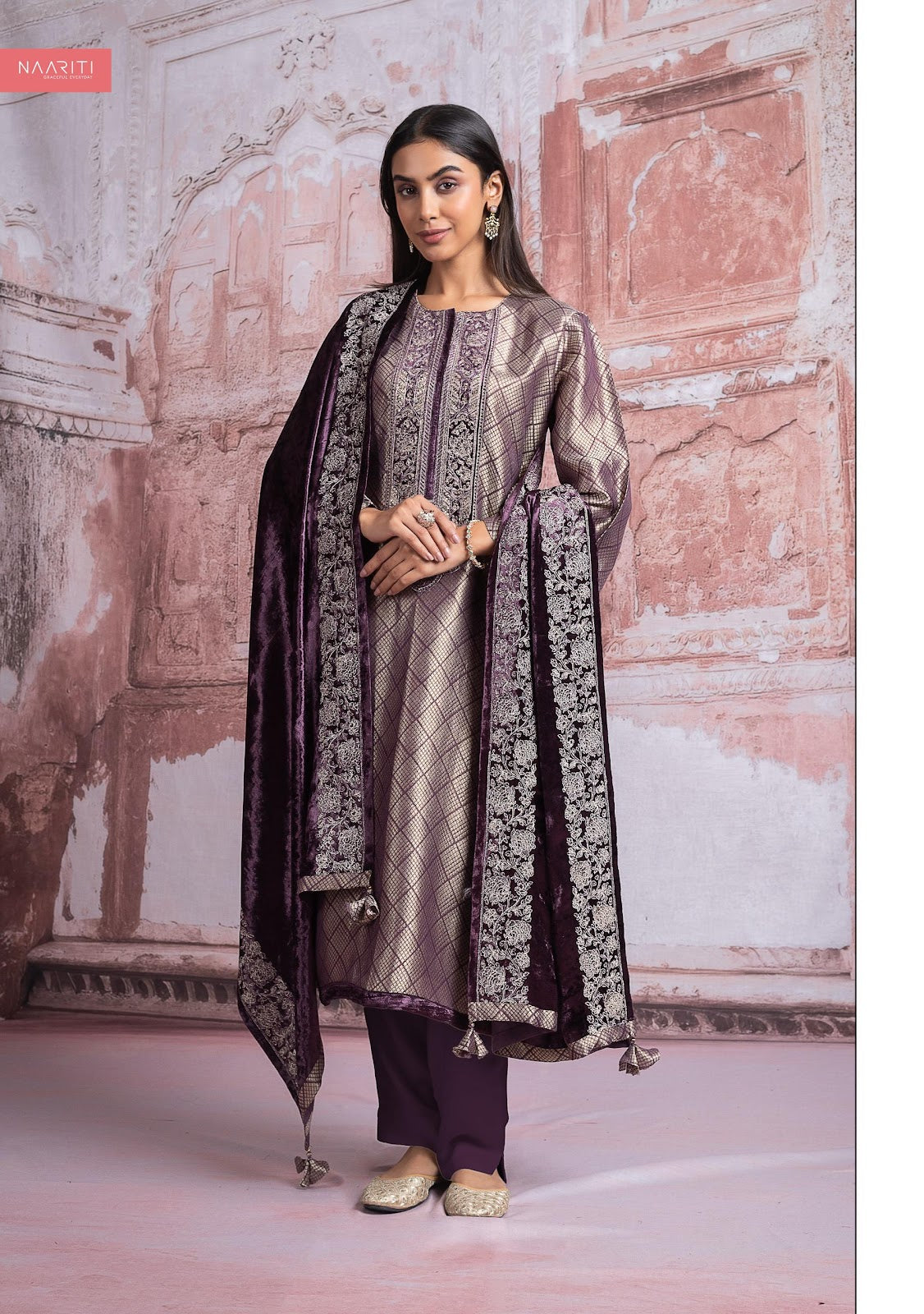 Ranyaz Naariti Velvet Suits Wholesale Price