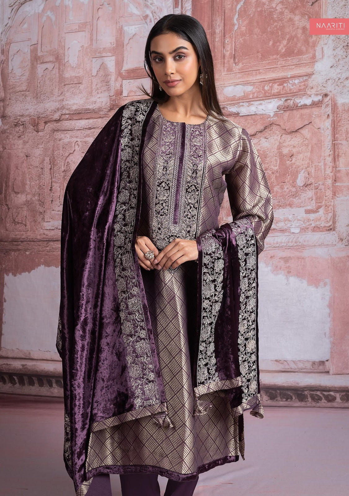 Ranyaz Naariti Velvet Suits Wholesale Price