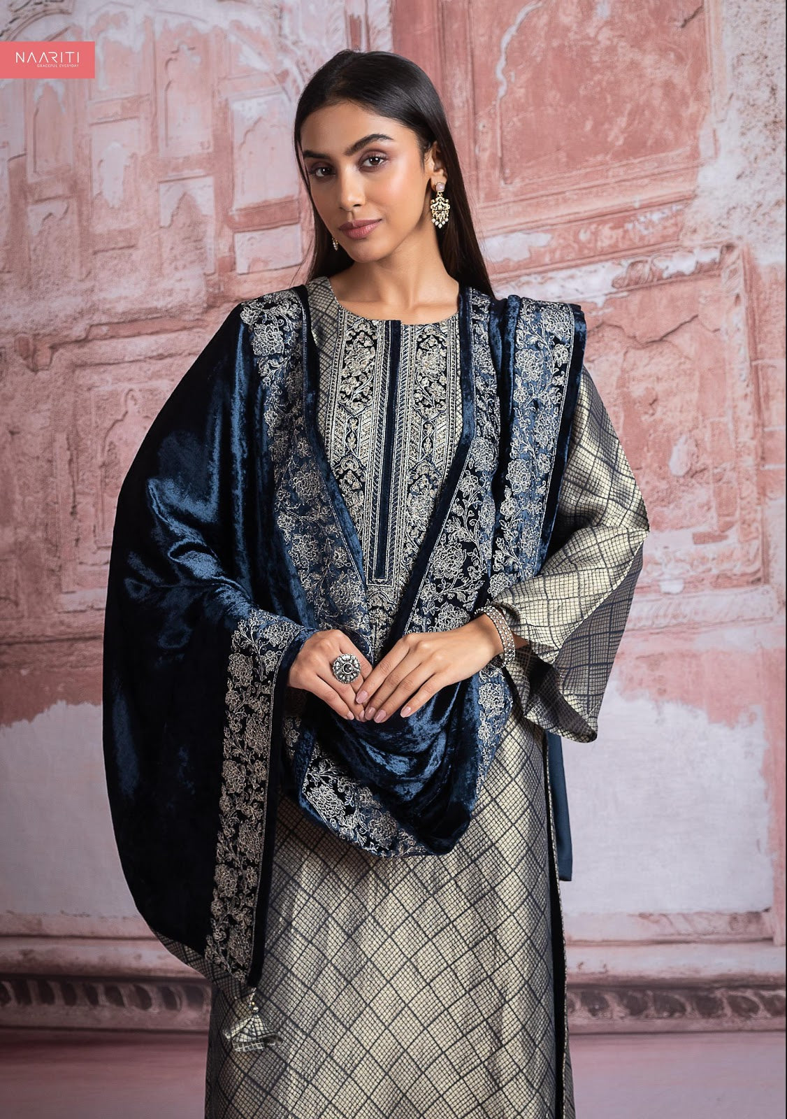 Ranyaz Naariti Velvet Suits Wholesale Price