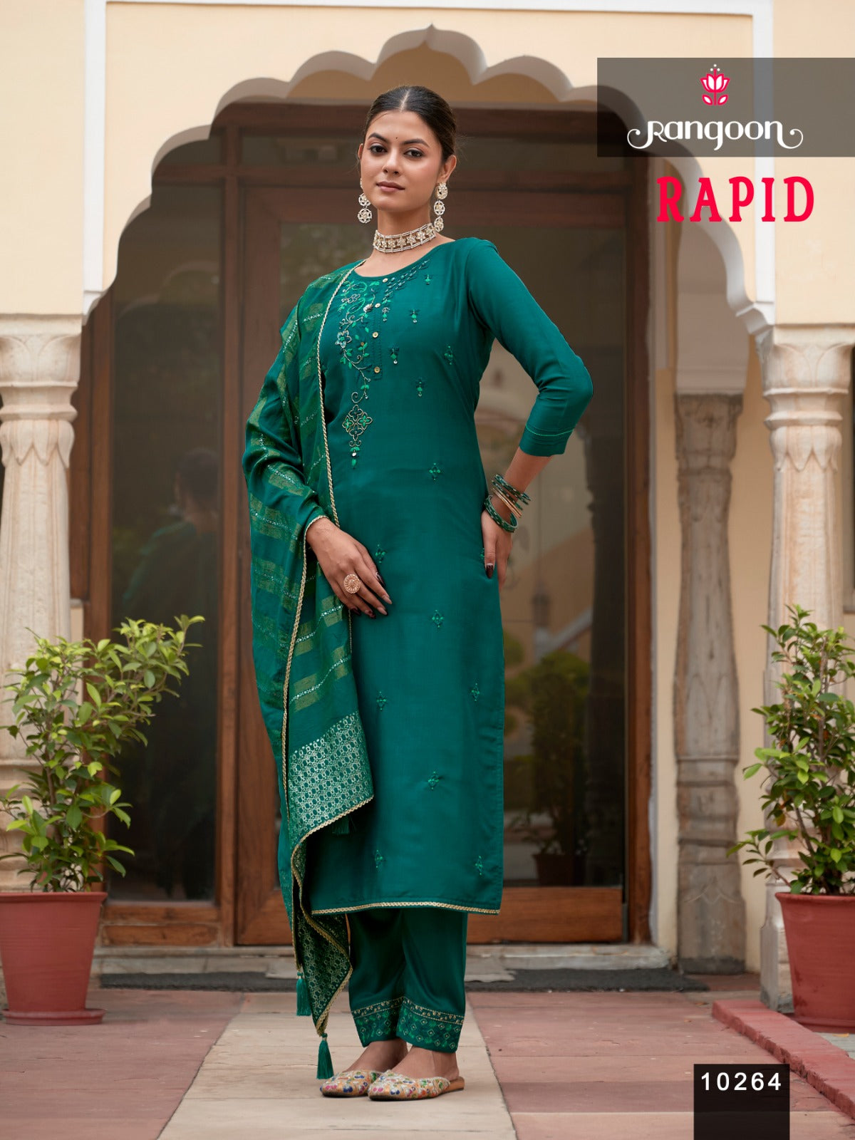 Rapid Rangoon Viscose Readymade Pant Style Suits Wholesaler Ahmedabad