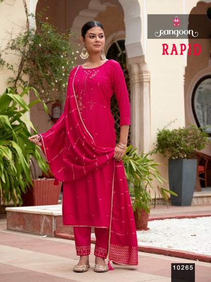 Rapid Rangoon Viscose Readymade Pant Style Suits Wholesaler Ahmedabad